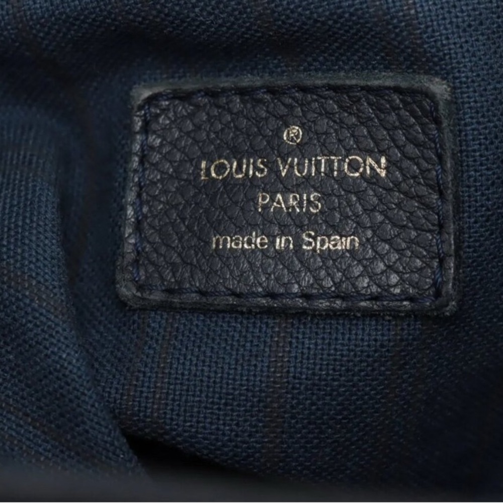 Louis Vuitton Navy Empreinte Embossed Monogram Shoulder Bag with Gold Hardware - Picture 9 of 11